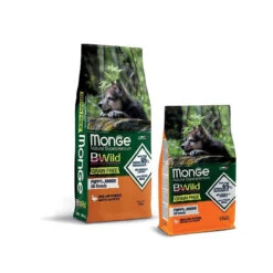 Monge - Cane BWild Grain Free Puppy & Junior All Breeds Con Anatra E Patate 12 Kg