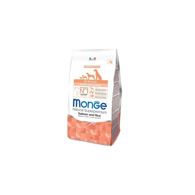 MONGE Natural Superpremium All Breeds Puppy & Junior Salmone E Riso 12 Kg 3 MONGE Natural Superpremium All Breeds Puppy & Junior Salmone E Riso 12 Kg