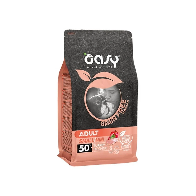 OASY Grain Free Adult Small&Mini Con Tacchino 2,5 Kg. 3 OASY Grain Free Adult Small&Mini Con Tacchino 2,5 Kg.