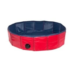 Flamingo PISCINA PER CANI DOGGY POOL ROSSO E BLU Cm 120 X 30
