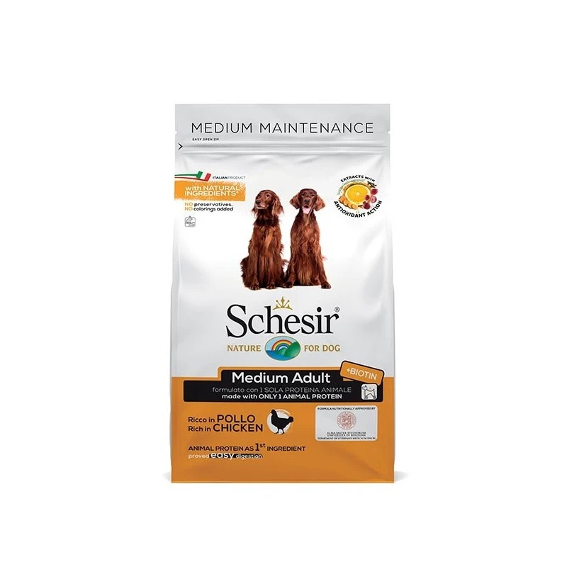 SCHESIR Cane Adult Dry Line Medio Mantenimento Con Pollo 12 Kg. 3 SCHESIR Cane Adult Dry Line Medio Mantenimento Con Pollo 12 Kg.