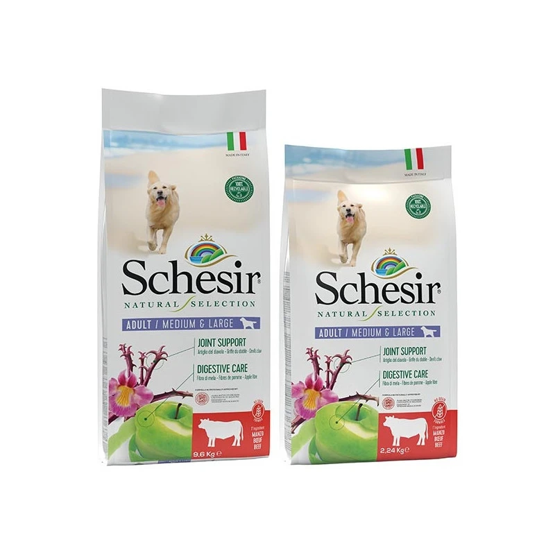 SCHESIR Natural Selection Adult Medium & Large Con Manzo 2,24 Kg. 3 SCHESIR Natural Selection Adult Medium & Large Con Manzo 2,24 Kg.