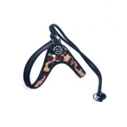 TRE PONTI PETTORINA CHIUSURA CON LACCIO E PELLICCIA LEOPARDATA Cm 37-47